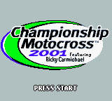 Championship Motocross 2001 featuring Ricky Carmichael (USA) Title Screen